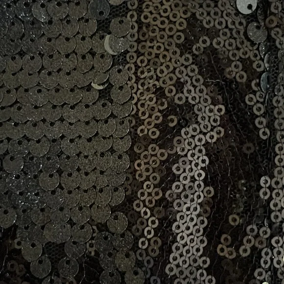 SOIEBLU Sequin Spaghetti Strap Black Mini Dress Y2K - Picture 7 of 7